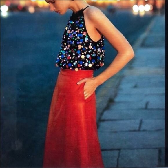 Moulinette Soeurs Tops - Anthropologie Moulinette Soeurs Paillette multicolor Sequin Party Top XSmall